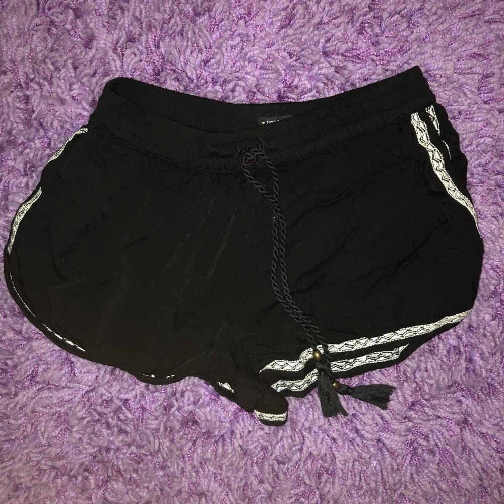 Black and white shorts